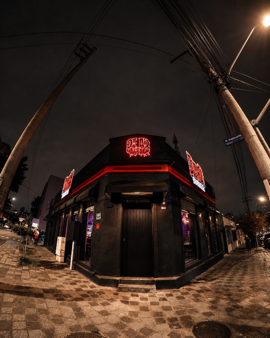 Fachada da Dead Burger Curitiba